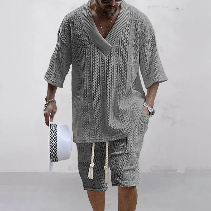 Men’s Spring & Summer Knitted Shorts Set
