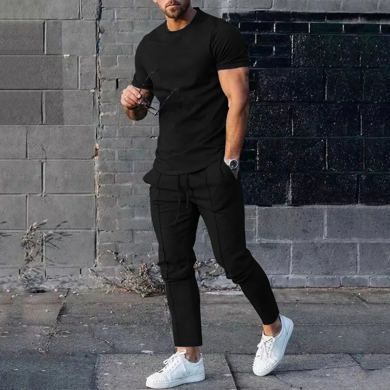 Men’s Summer 2-Piece Short Sleeve T-Shirt