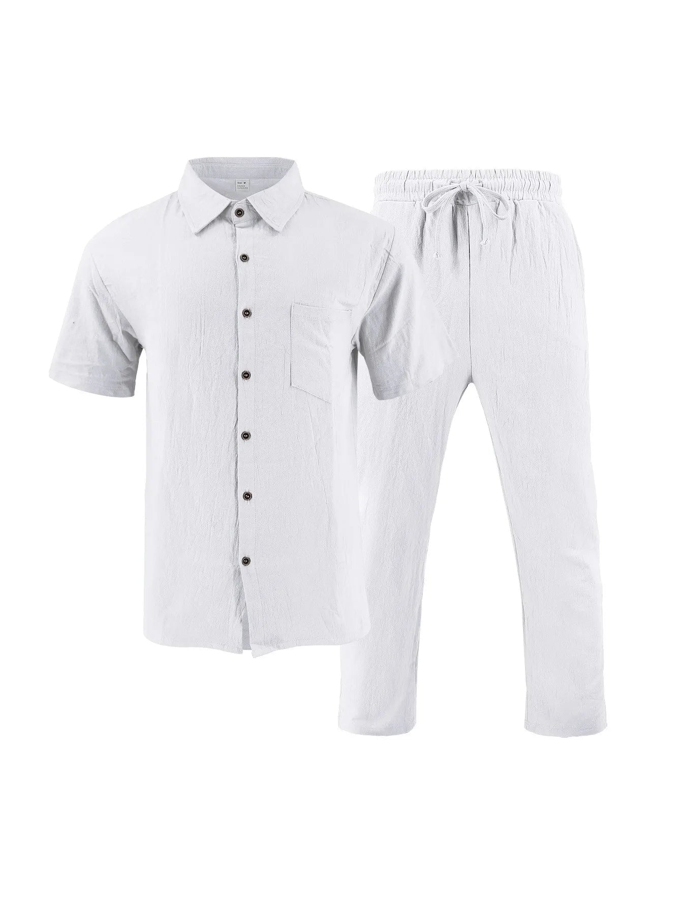 Men’s Summer Beach Linen 2-Piece Set