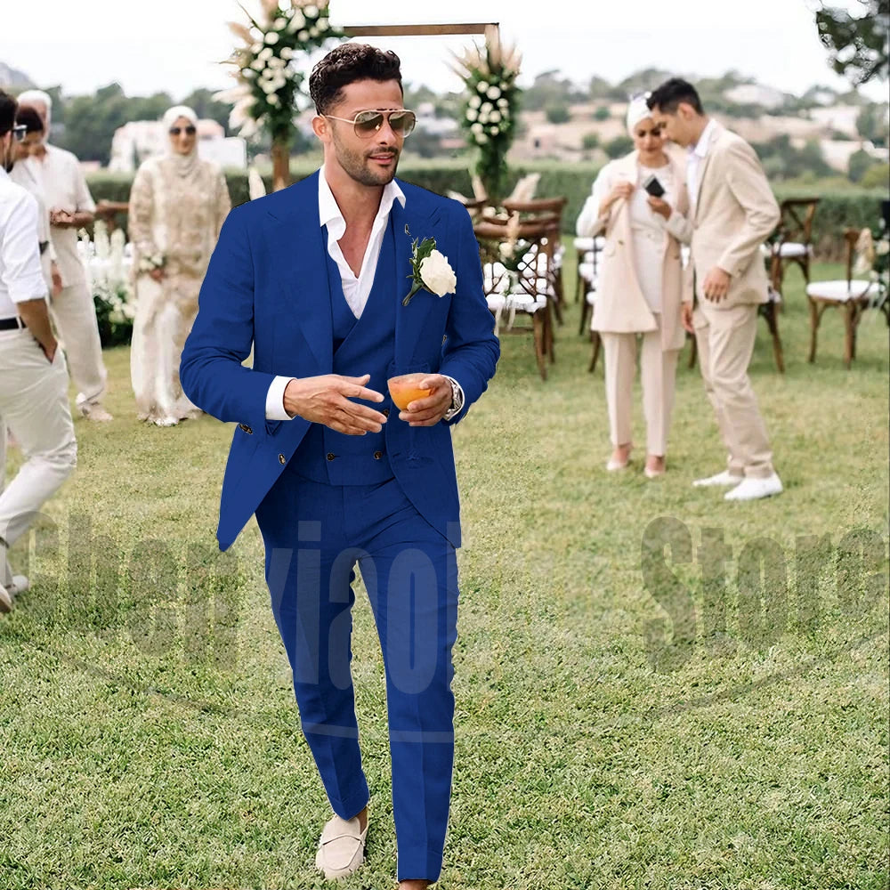 Summer Linen Men’s 3-Piece Suit