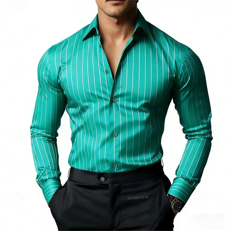 Men’s Striped Long Sleeve Shirt