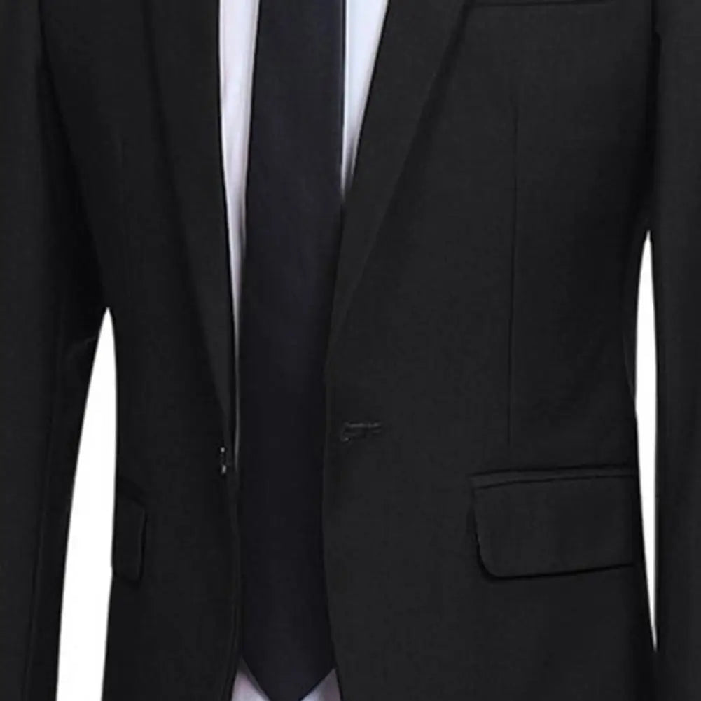 2 Piece Solid Color Groom Suit Set