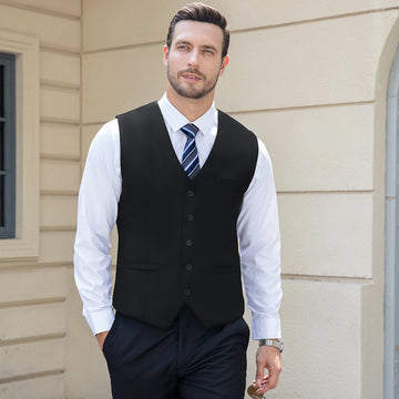 Men’s Formal Black Waistcoat