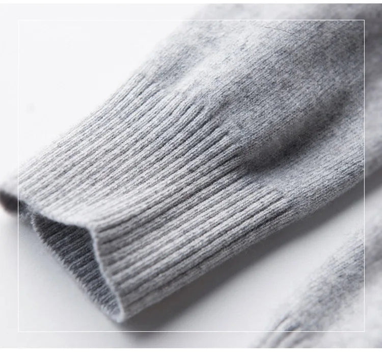 Men’s Cotton Blend V-Neck Knitted Sweater