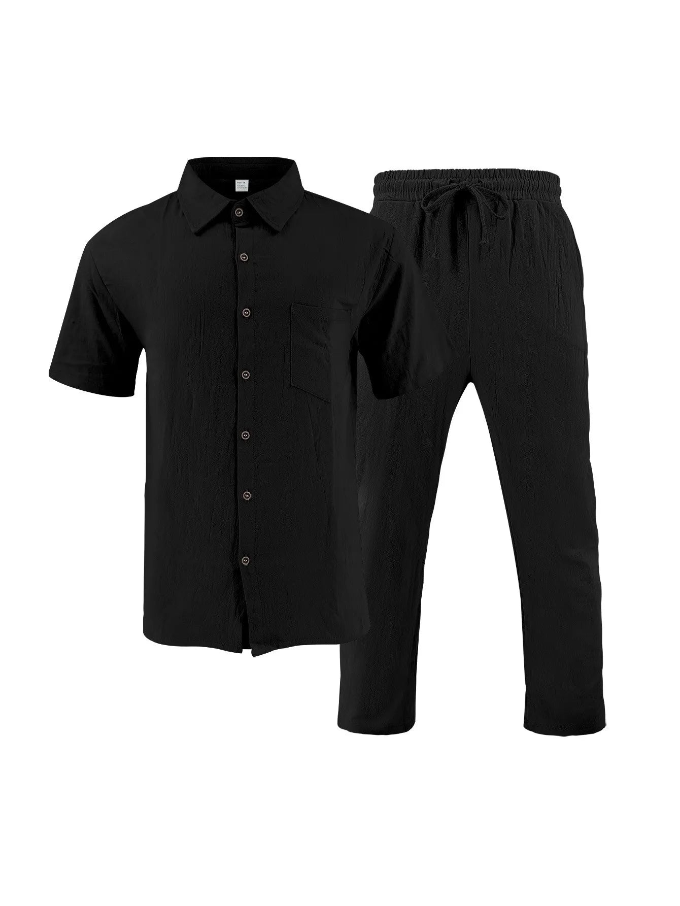 Men’s Summer Beach Linen 2-Piece Set
