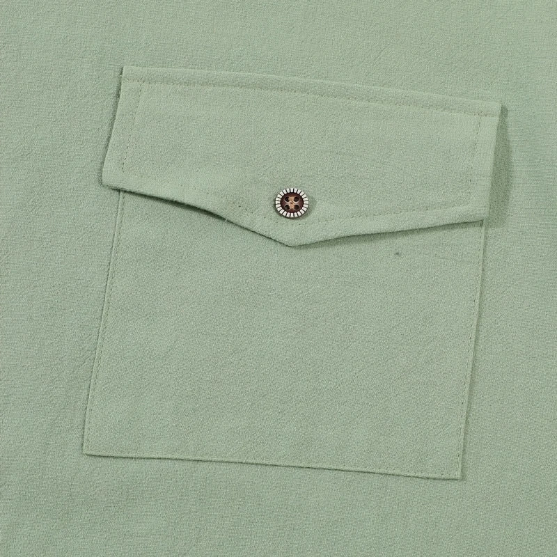 Men’s Linen Casual Short Sleeve Shirt
