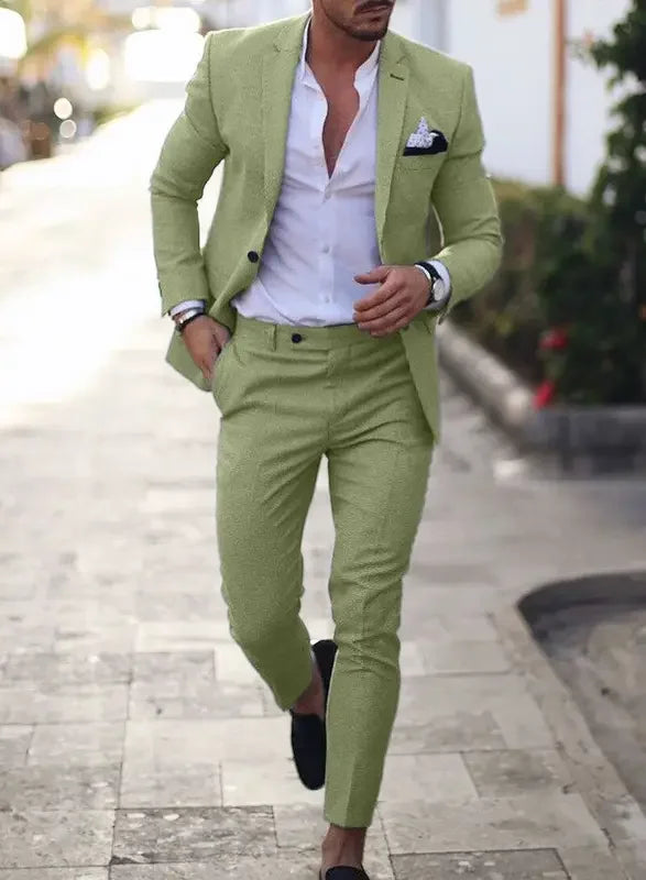 2-Piece Solid Wedding Men’s Suit