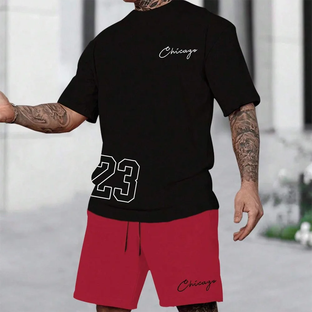 Men’s Summer 2-Piece Bear Print Set
