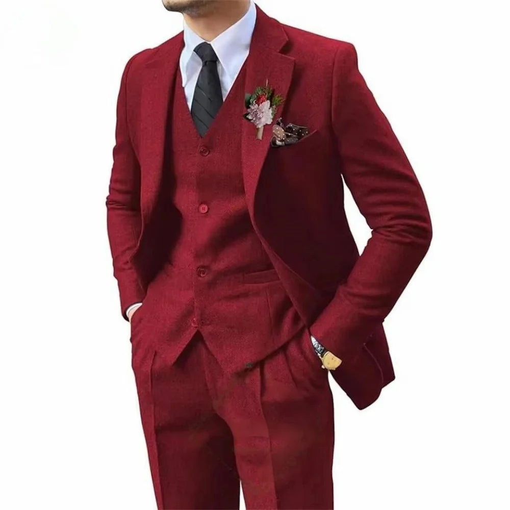 Men’s Tweed 3-Piece Suit
