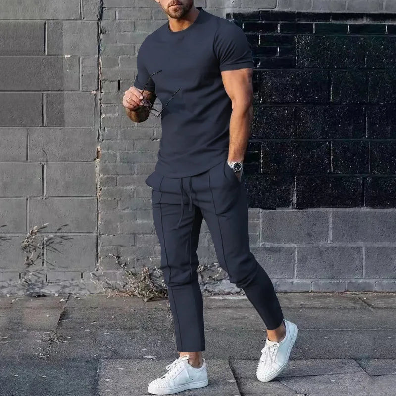 Men’s Summer 2-Piece Short Sleeve T-Shirt