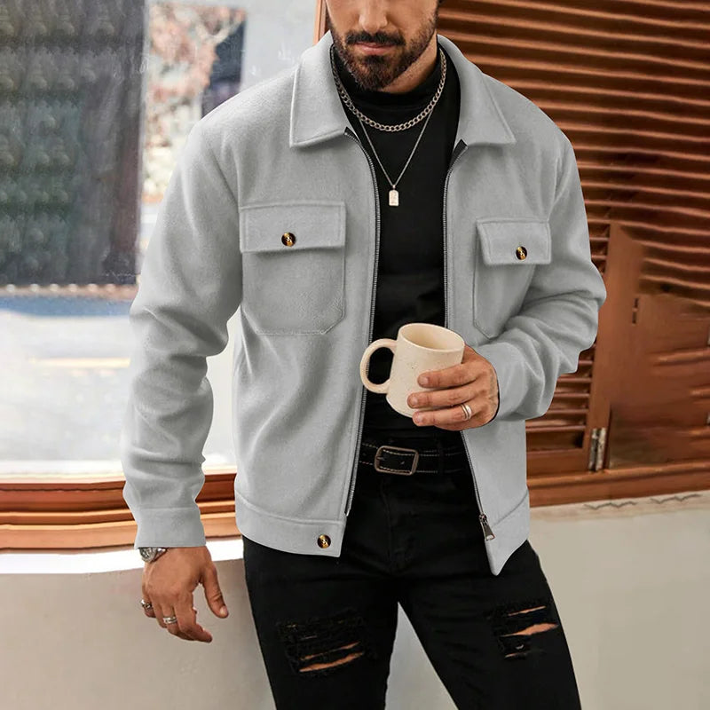 Men’s Polyester Brushed Short Jacket