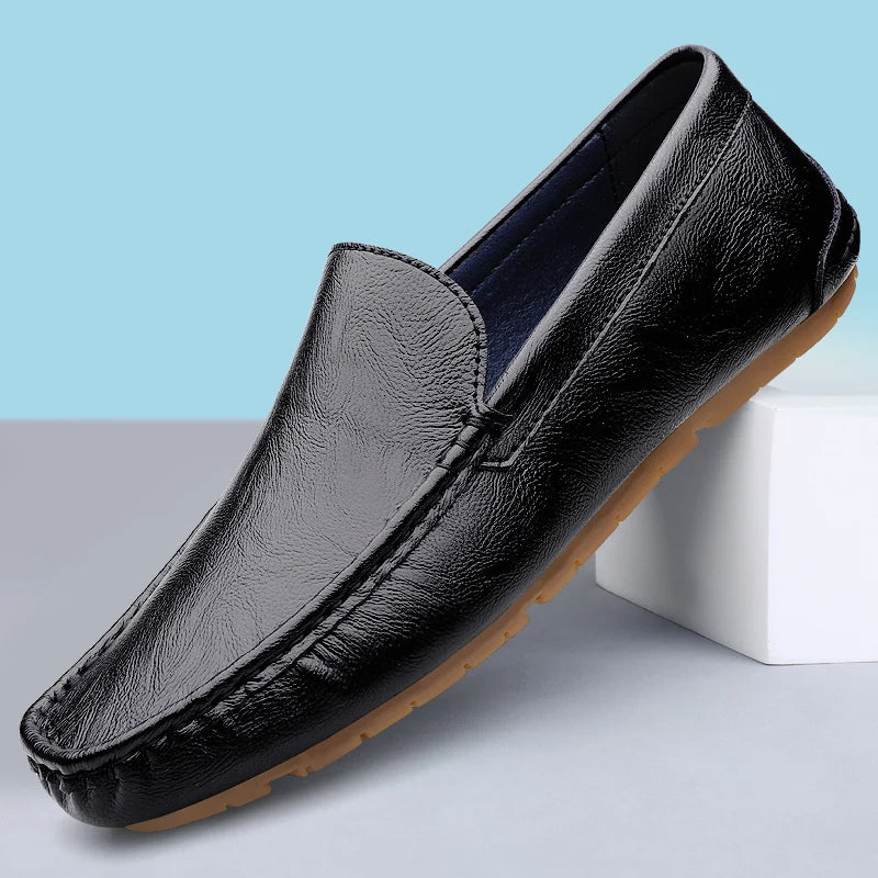 Genuine Leather Men Loafers Slip-On Formal Shoes