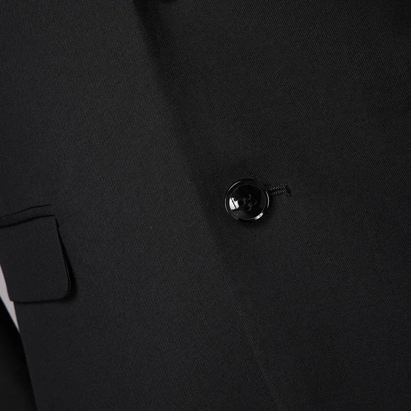 Men Slim Fit Suit 2 Piece Blazer Pants