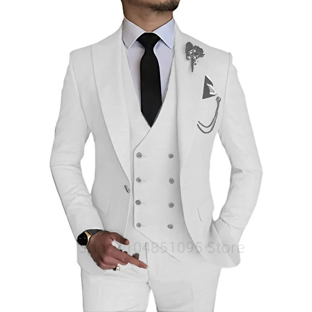 Men’s 3-Piece Slim Fit Wedding Suit