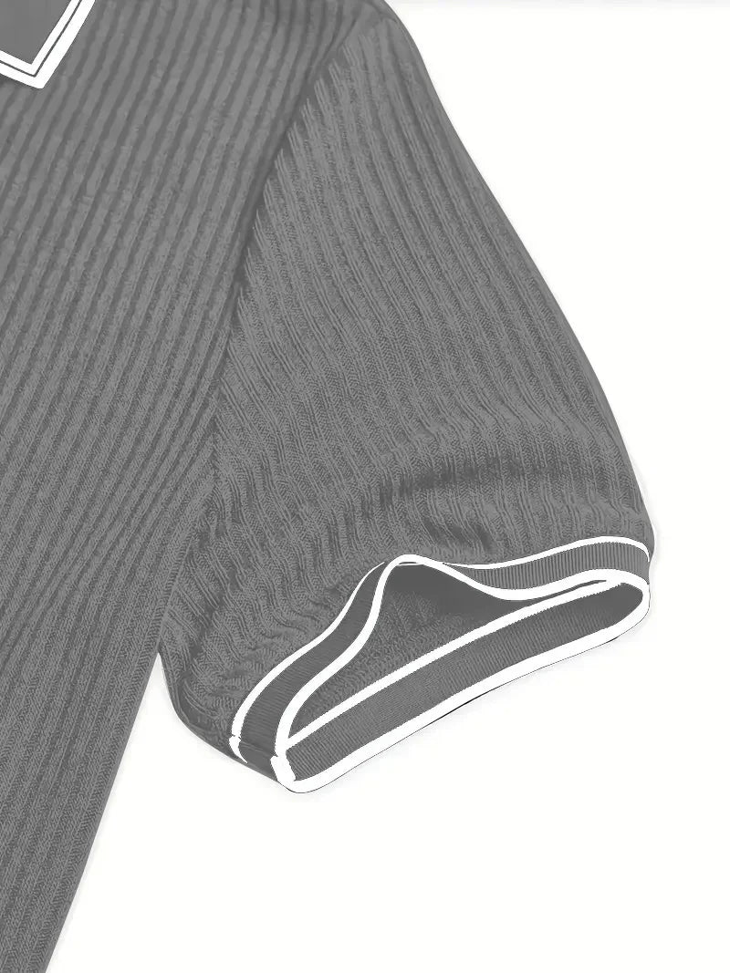 Men’s Solid Color Short Sleeve Shirt