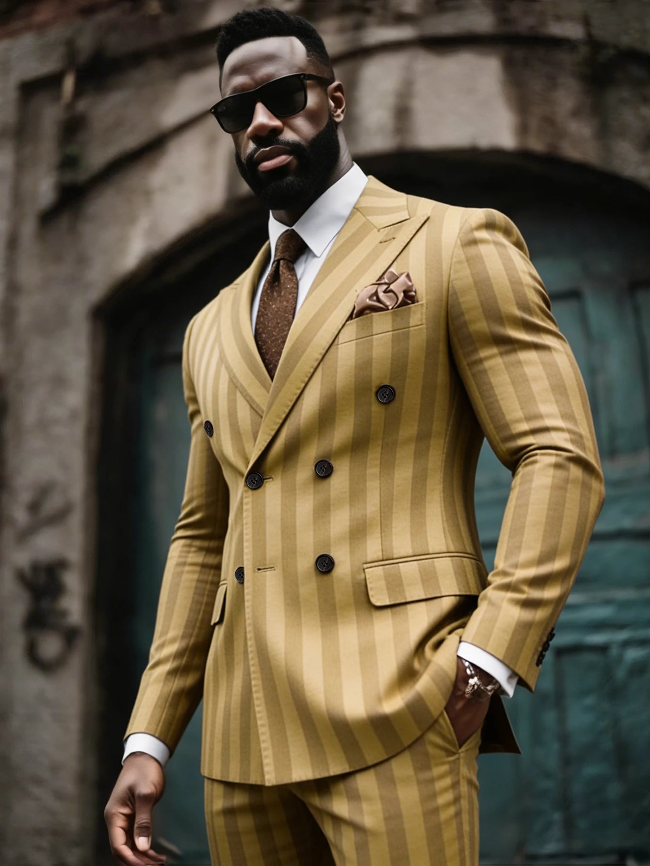 Men’s 2-Piece Double Breasted Suit Set