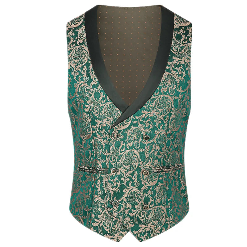 Premium Wedding Jacquard 3-Piece Suit