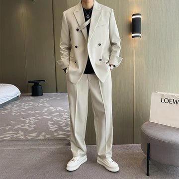 Fashion Ivory Loose Suit for Men