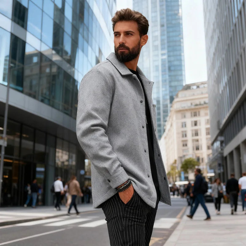 Men’s Polyester Brushed Short Jacket