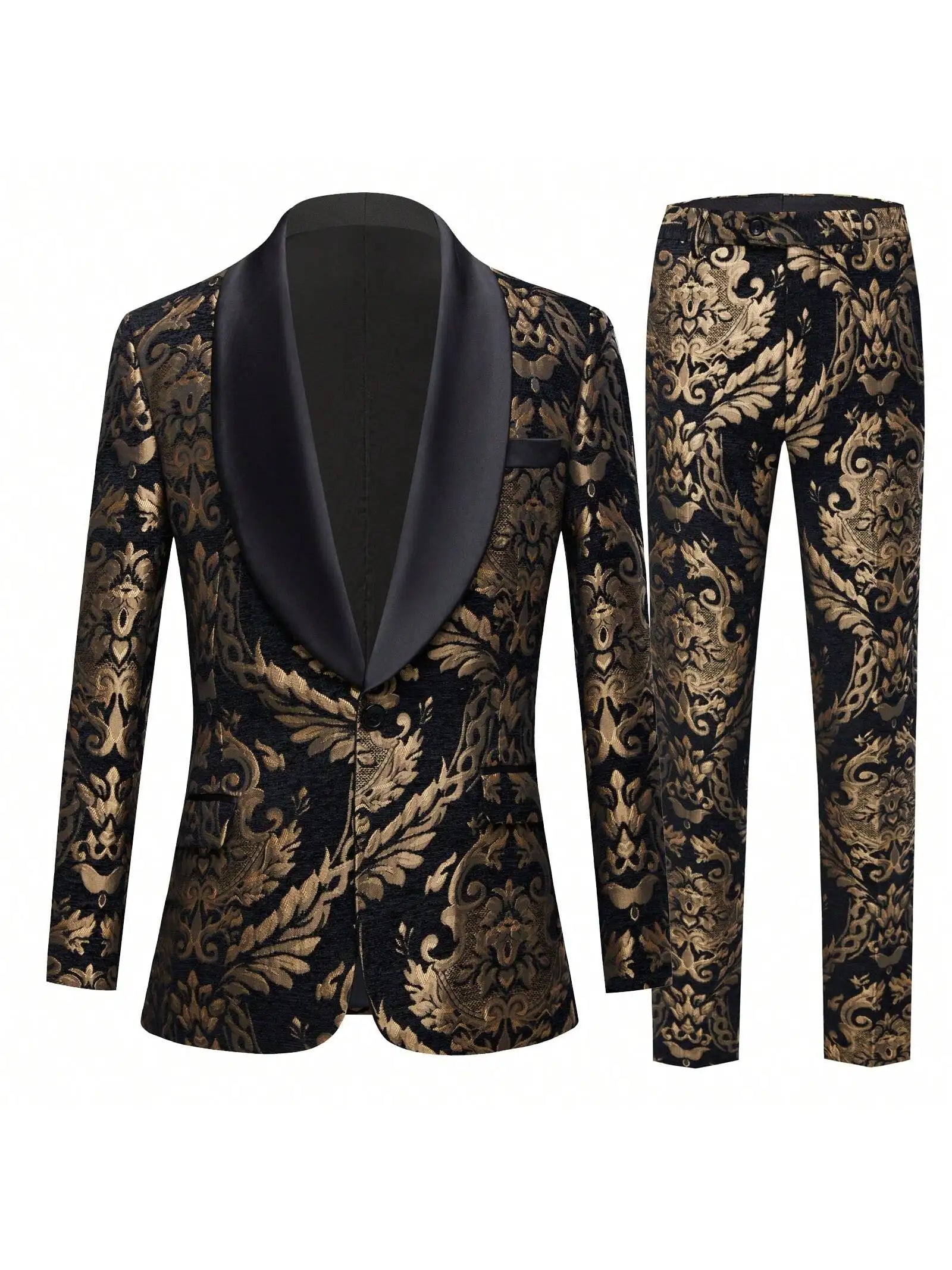 Men’s Jacquard Slim Fit 2-Piece Suit