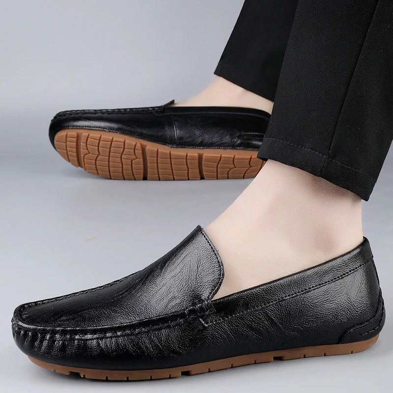 Genuine Leather Men Loafers Slip-On Formal Shoes