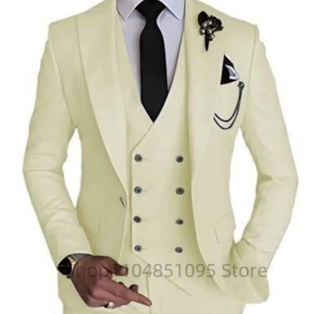 Men’s 3-Piece Slim Fit Wedding Suit
