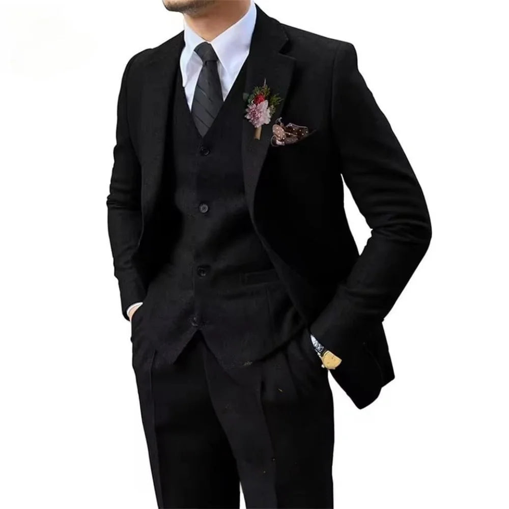 Men’s Tweed 3-Piece Suit