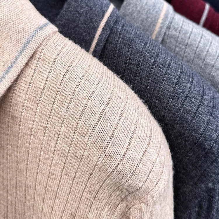 Ribbed Texture Business Casual Pullover