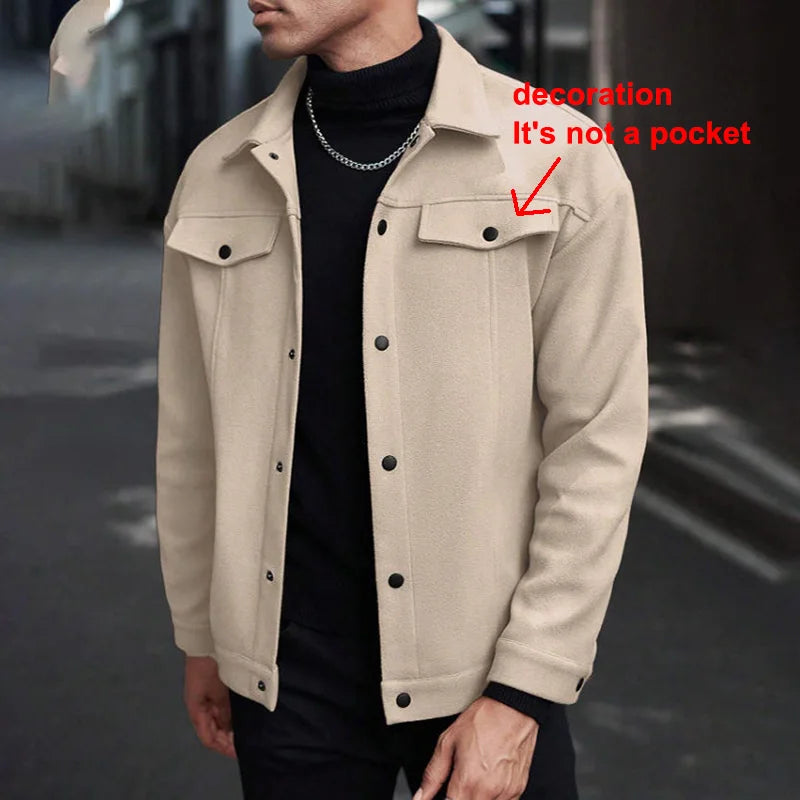 Men’s Polyester Brushed Short Jacket