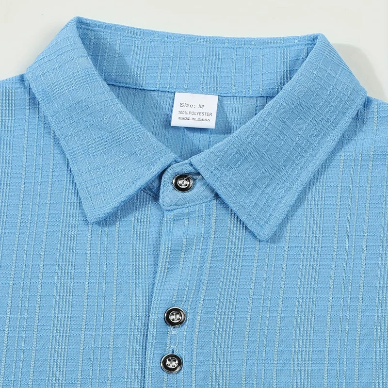 Men’s Textured Woven Polyester Shirt