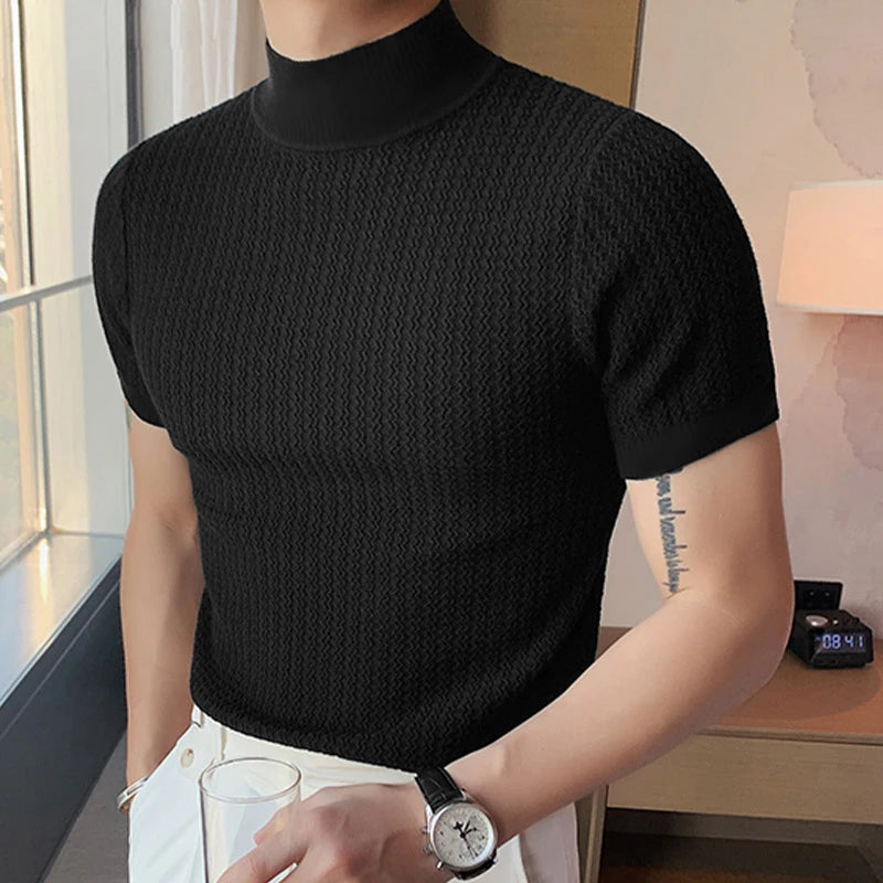 Men’s Summer High-Neck T-Shirt
