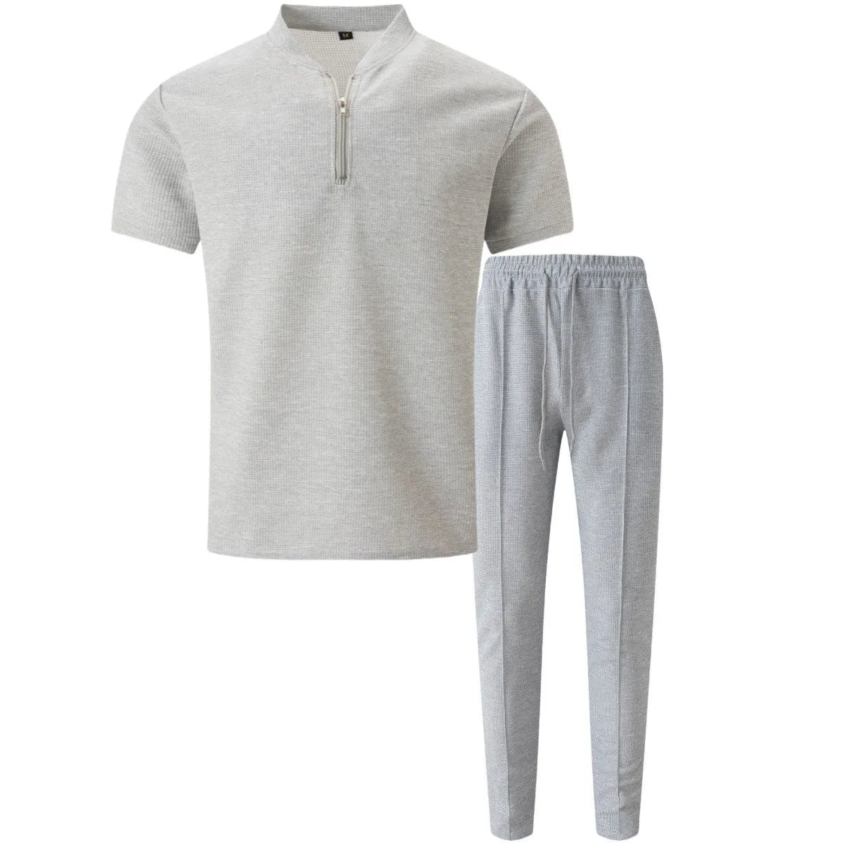 Men’s Waffle Collar Zipper Set