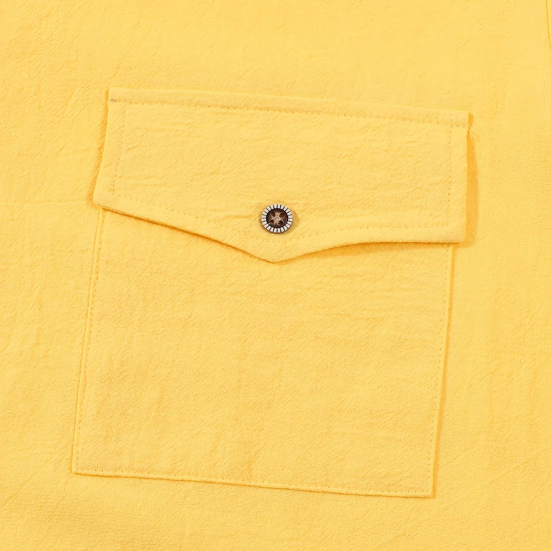 Men’s Linen Casual Short Sleeve Shirt