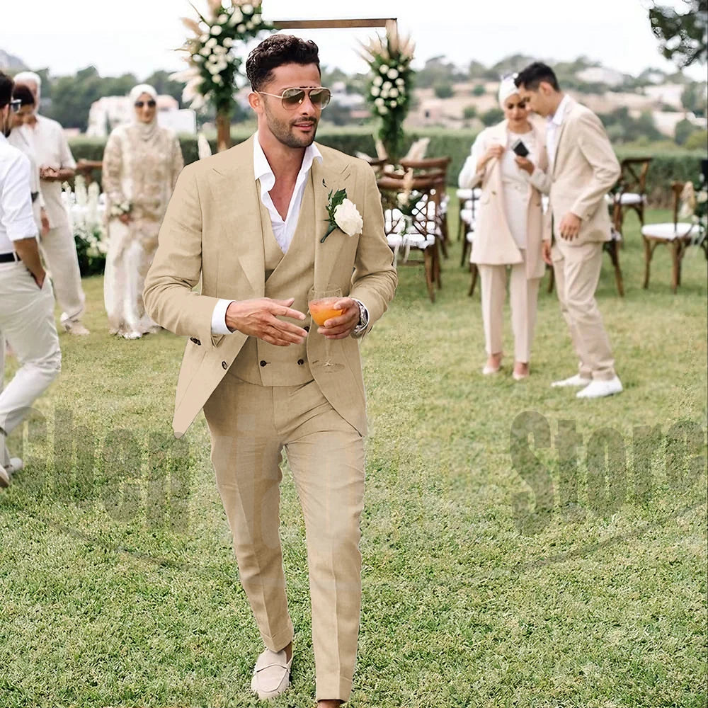 Summer Linen Men’s 3-Piece Suit