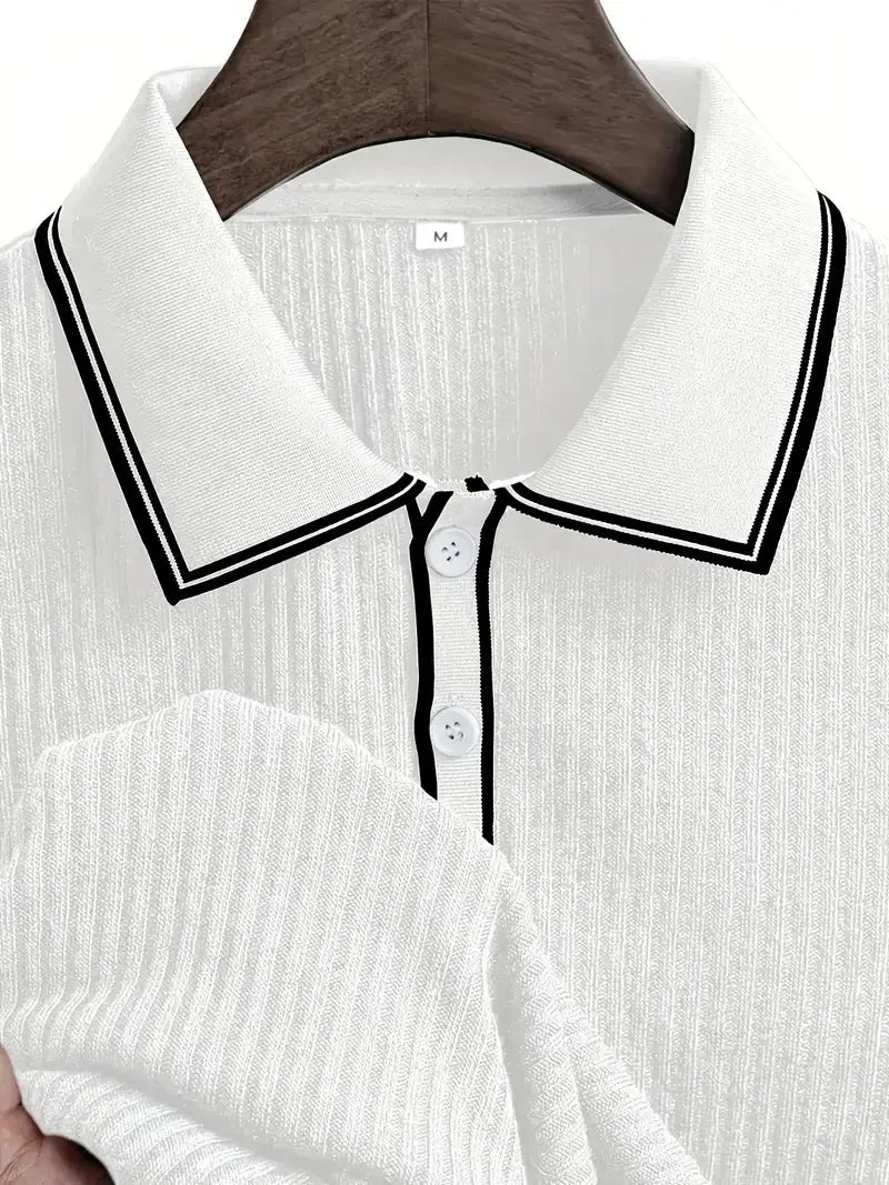 Men’s Solid Color Short Sleeve Shirt