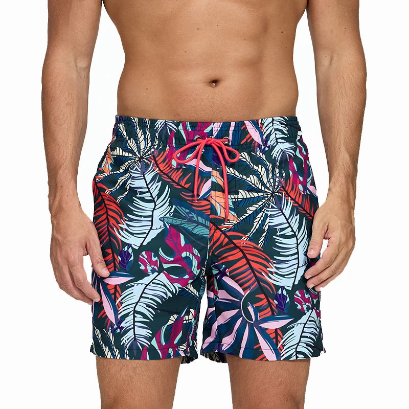 Quick-Dry Polyester Board Shorts with Mesh Lining