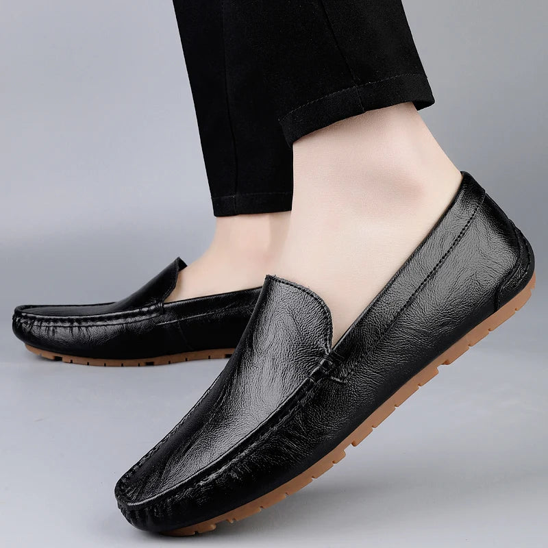 Genuine Leather Men Loafers Slip-On Formal Shoes