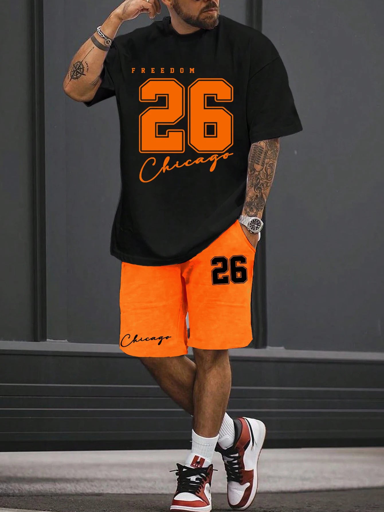 Men’s Summer 2-Piece Bear Print Set