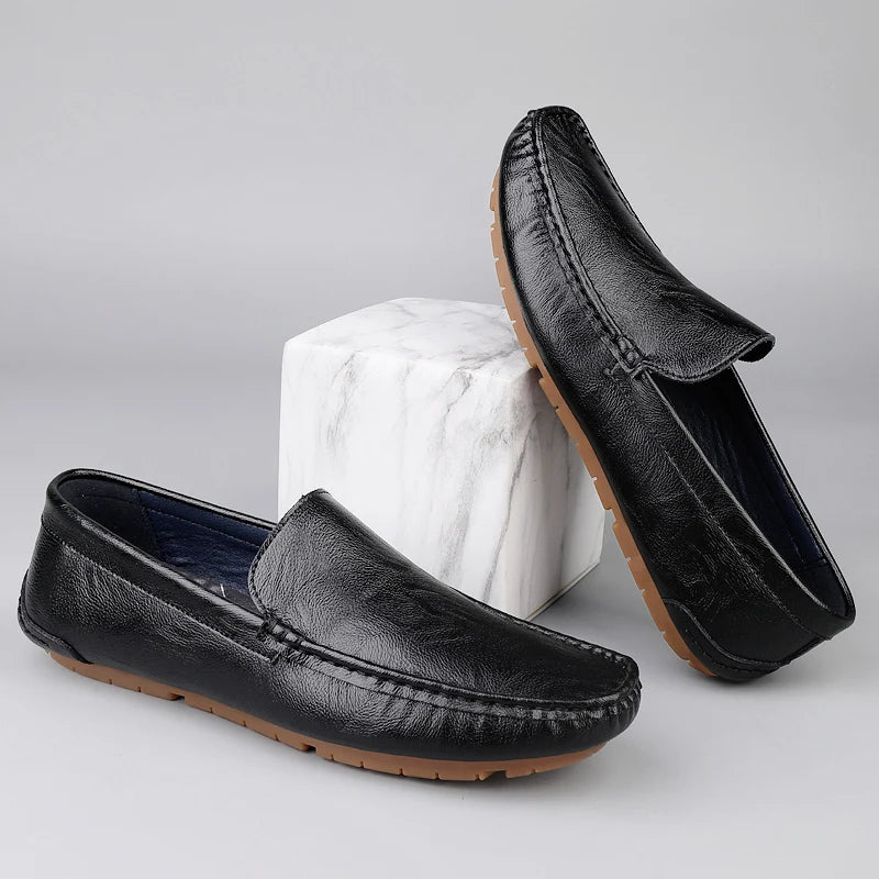 Genuine Leather Men Loafers Slip-On Formal Shoes