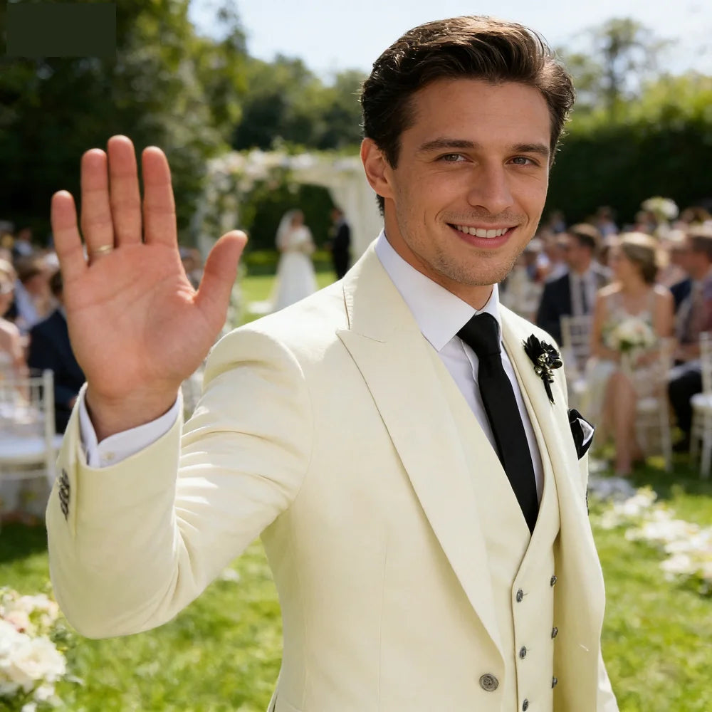 Men’s 3-Piece Slim Fit Wedding Suit