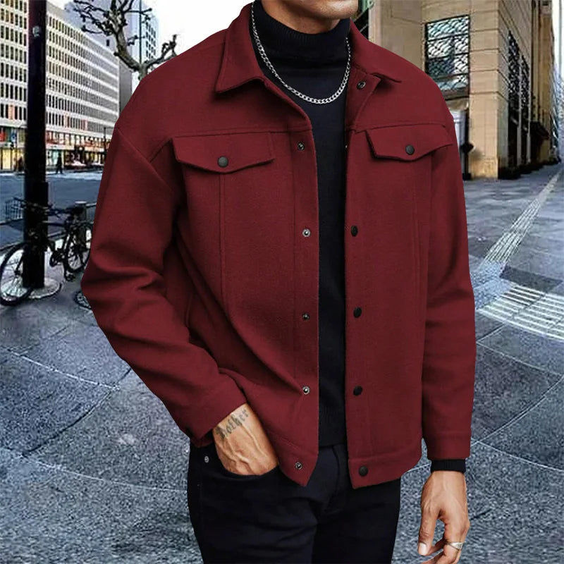 Men’s Polyester Brushed Short Jacket