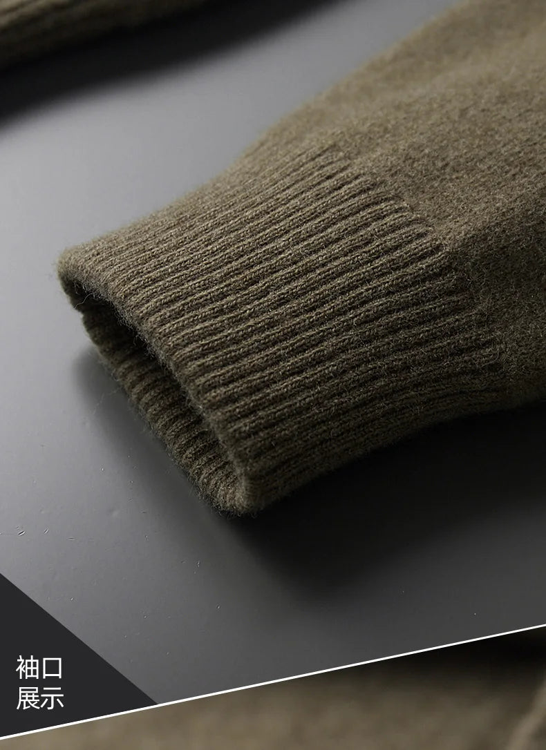 Men’s Collar Wool Cardigan Jacket