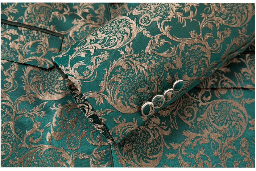 Premium Wedding Jacquard 3-Piece Suit