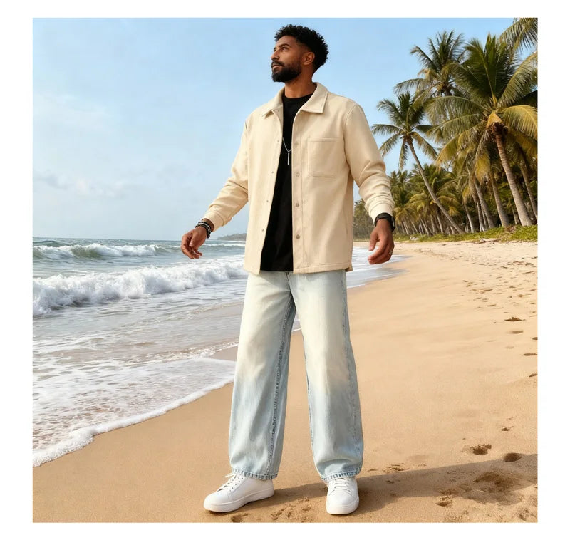 Men’s Polyester Brushed Short Jacket