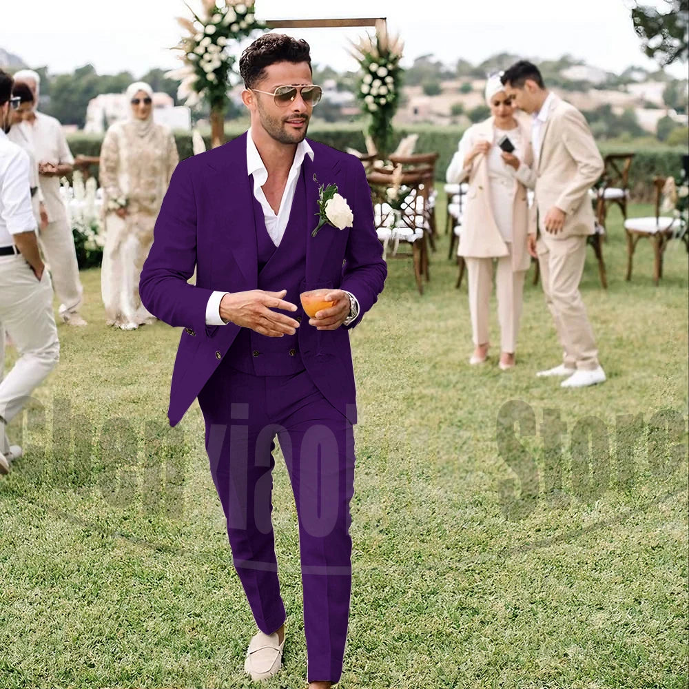 Summer Linen Men’s 3-Piece Suit