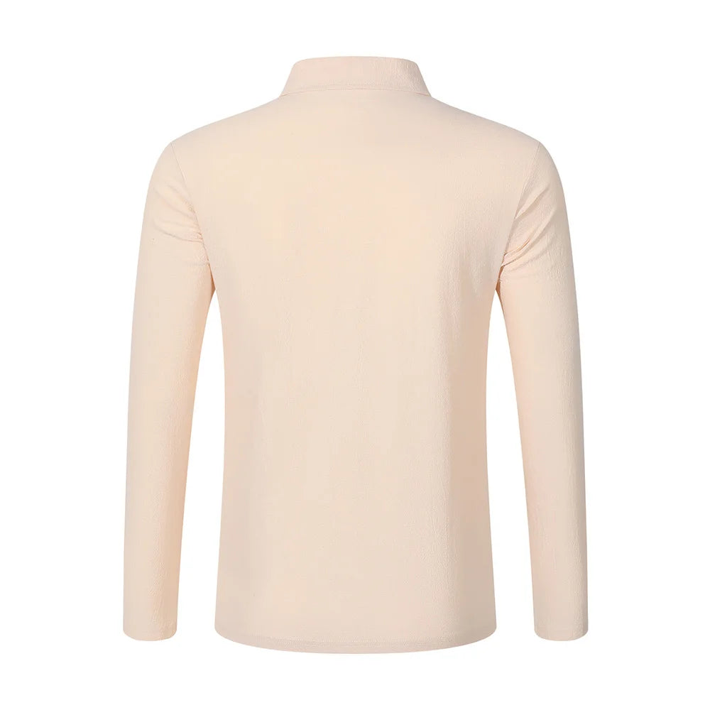 Men’s Casual Linen Cotton Lapel Shirt