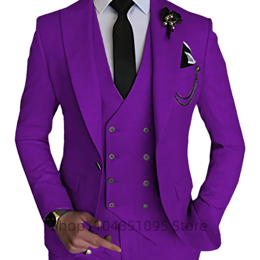 Men’s 3-Piece Slim Fit Wedding Suit