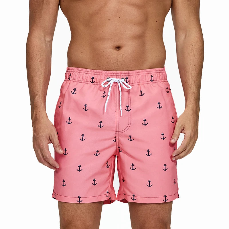 Quick-Dry Polyester Board Shorts with Mesh Lining