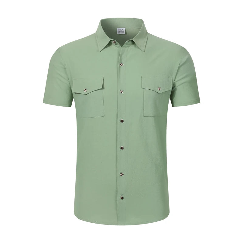 Men’s Linen Casual Short Sleeve Shirt