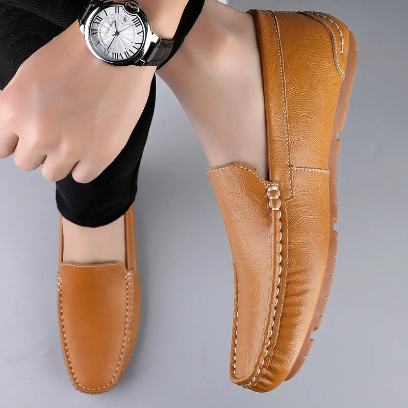 Genuine Leather Men Loafers Slip-On Formal Shoes